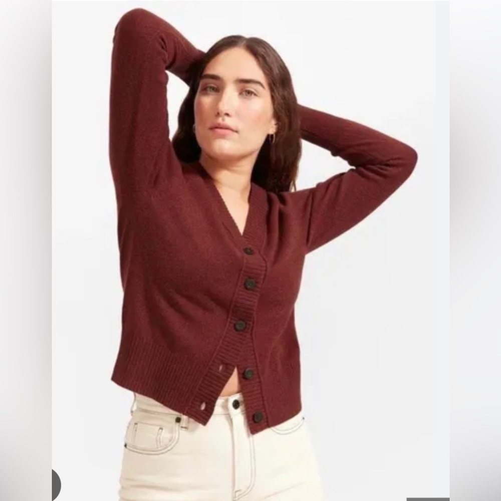 Everlane Cashmere and Wool Varsity Cardigan